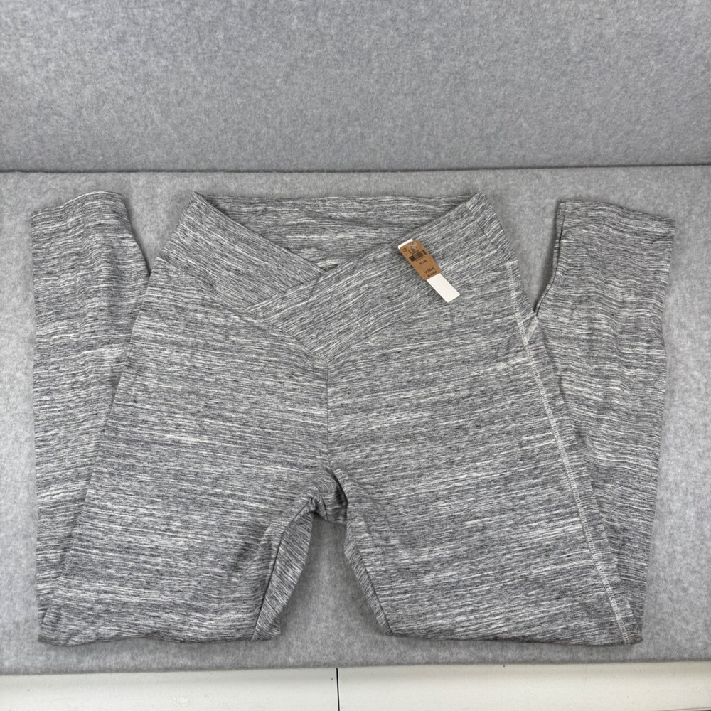 PINK Victoria's Secret XL Gray Heather V Crossover Waist Leggings Yoga Pants NWT
